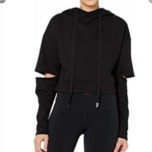 Alo Yoga Peak Slit Black Cutout Hoodie